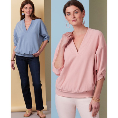 Střih Butterick 6996 volná mikina přes hlavu, volný top