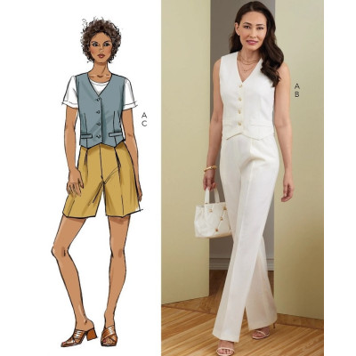 Střih Butterick 6901 vesta a kalhoty, šortky