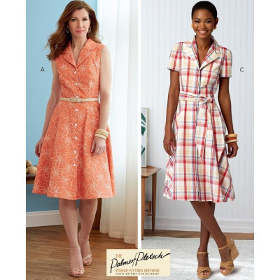 Střih Butterick 6843 košilové šaty