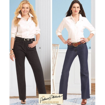 Střih Butterick 6840 džíny (straight leg a boot cut)