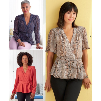 Střih Butterick 6828 zavinovací halenka