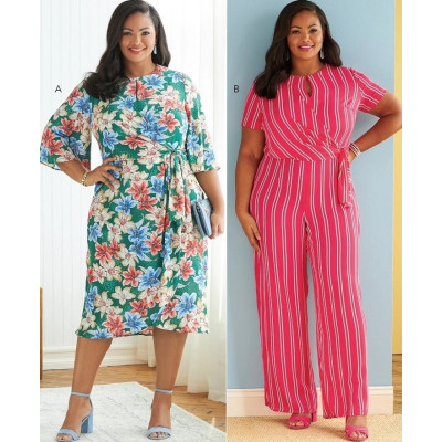 Střih Butterick 6826 zavinovací šaty, overal