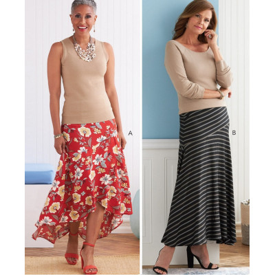 Střih Butterick 6818 dlouhá sukně, široká sukně