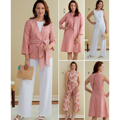 Střih Butterick 6775 zavinovací sako, šaty, overal