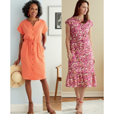 Střih Butterick 6758 propínací šaty