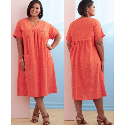 Střih Butterick 6755 tričkové šaty pro plnoštíhlé