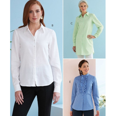 Střih Butterick 6747 košile, dlouhá košile