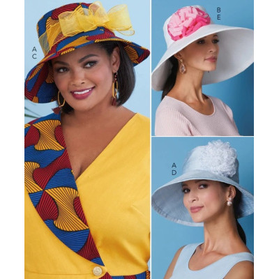 Střih Butterick 6741 dámský klobouk (2 varianty)