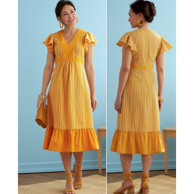 Střih Butterick 6728 empírové šaty