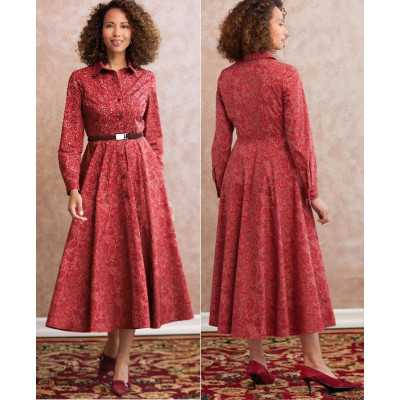 Střih Butterick 6702 košilové šaty