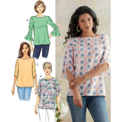 Střih Butterick 6687 halenka (4 varianty)