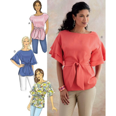 Střih Butterick 6685 halenka (4 varianty)