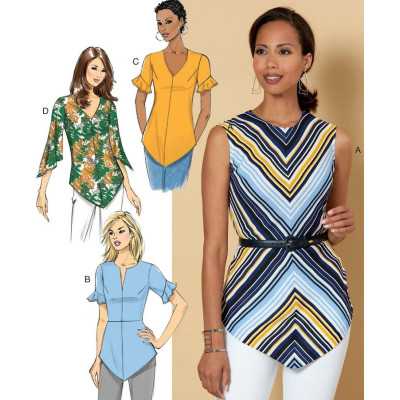 Střih Butterick 6663 top peplum