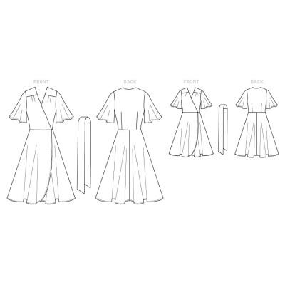 Střih Butterick 6654 zavinovací šaty