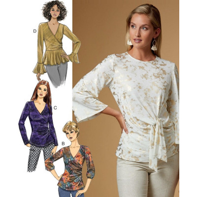 Střih Butterick 6628 zavinovací tričko