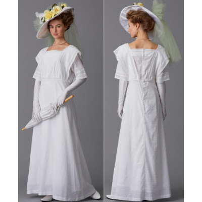 Střih Butterick 6610 šaty, klobouk, Edwardian Era