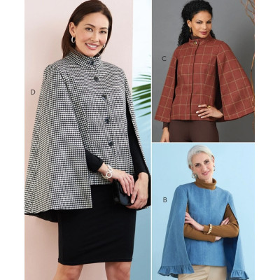 Střih Butterick 6603 plášť (4 varianty)