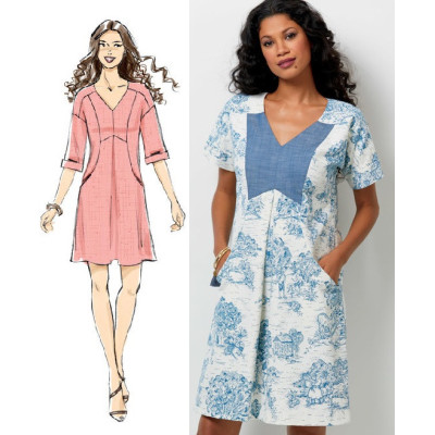 Střih Butterick 6567 šaty s kapsami