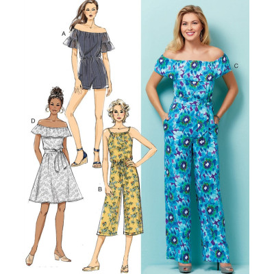 Střih Butterick 6566 overal, šaty