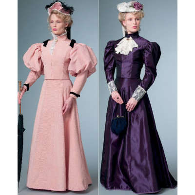 Střih Butterick 6537 šaty, konec 19. století