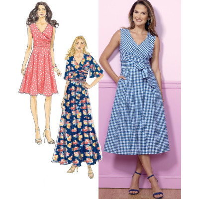 Střih Butterick 6446 zavinovací šaty, letní šaty