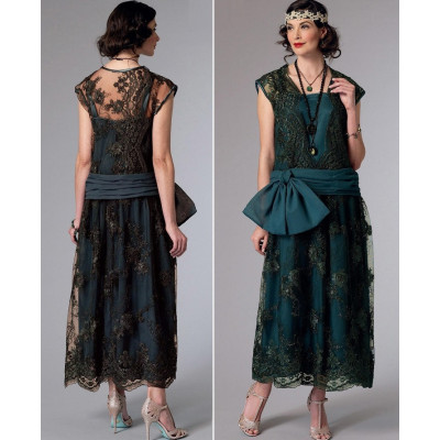 Střih Butterick 6399 šaty Art Deco, Velký Gatsby