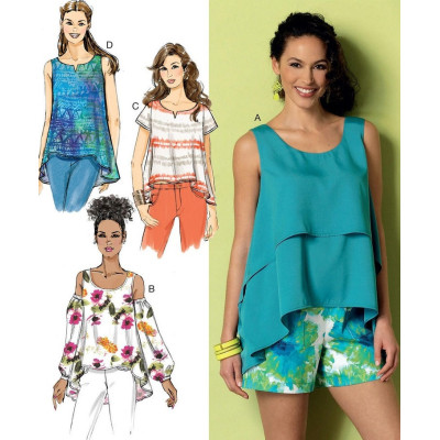 Střih Butterick 6355 volný top, tílko