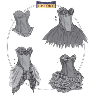 Střih Butterick 6338 šněrovací korzety