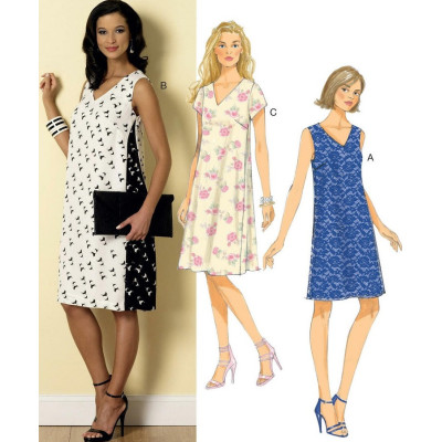 Střih Butterick 6317 tričkové šaty, volné šaty