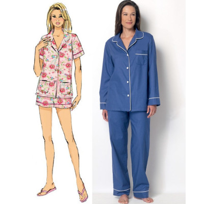 Střih Butterick 6296 klasické pyžamo
