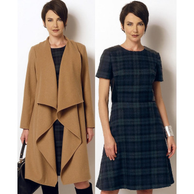 Střih Butterick 6244 kabát, áčkové šaty