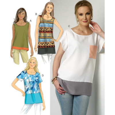 Střih Butterick 6214 volné tričko, tílko