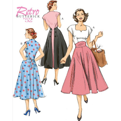 Střih Butterick 6212 Retro zavinovací šaty
