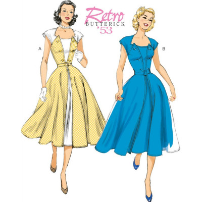 Střih Butterick 6211 Retro šaty