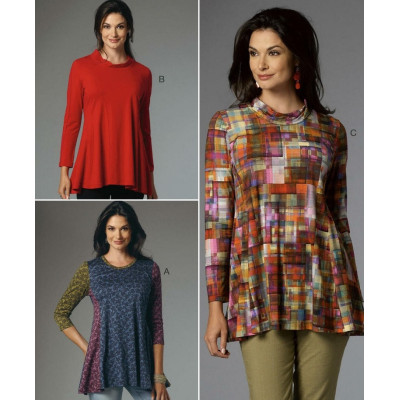 Střih Butterick 6136 tričko s dlouhým rukávem