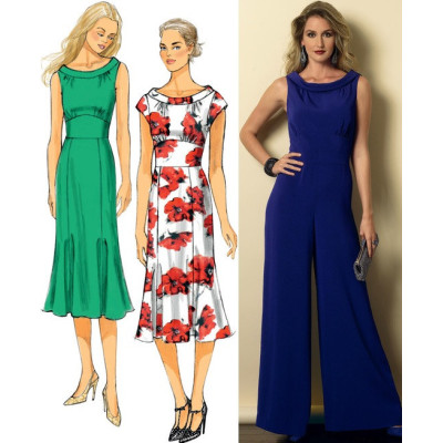 Střih Butterick 6130 šaty, kalhotové šaty, overal