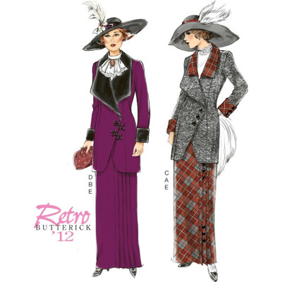 Střih Butterick 6108 Retro kabát a sukně