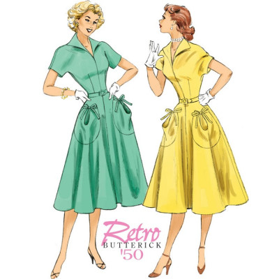 Střih Butterick 6055 Retro šaty