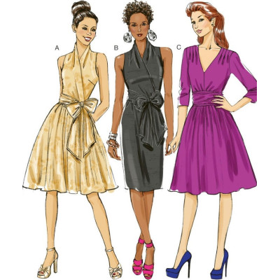 Střih Butterick 5850 koktejlové šaty, krátké plesové šaty