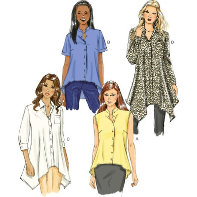 Střih Butterick 5786 košile (4 varianty)