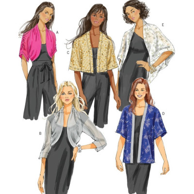 Střih Butterick 5529 bolerko, kardigan