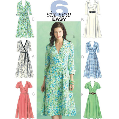 Střih Butterick 5030 zavinovací šaty, košilové šaty