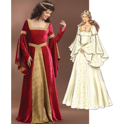 Střih Butterick 4571 šaty, středověk