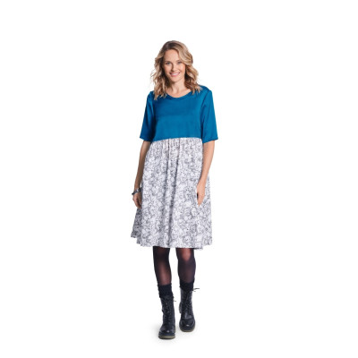 Střih Burda 5795, návod k šití: volné šaty s nabíranou sukní, tunika