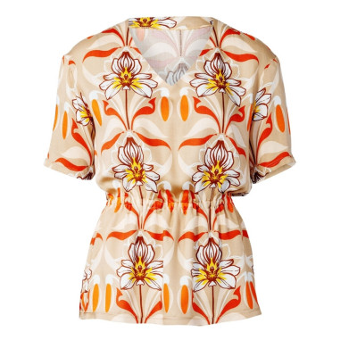 Střih Burda 5786, návod k šití: tričko s gumou v pase