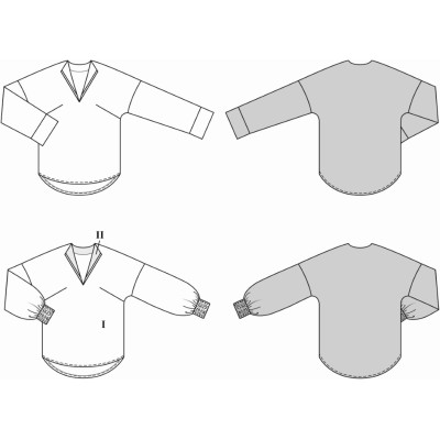 Střih Burda 5780, návod k šití: halenka, hedvábná halenka