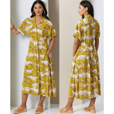 Střih Vogue 2024 košilové šaty, midi šaty, Rachel Comey