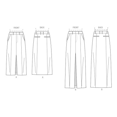 Střih Vogue 2032 sukně s rozparkem, dlouhá sukně