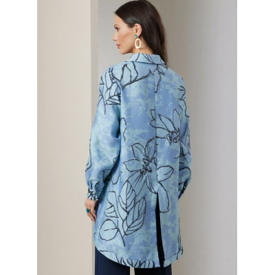 Střih Vogue 2037 volná košile, podprsenkový top, kalhoty s puky