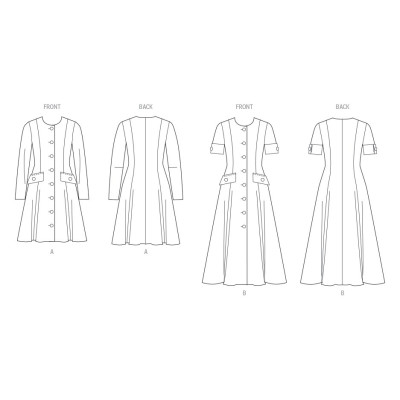 Střih Butterick 7000 zavinovací kalhoty s gumou v pase, šortky